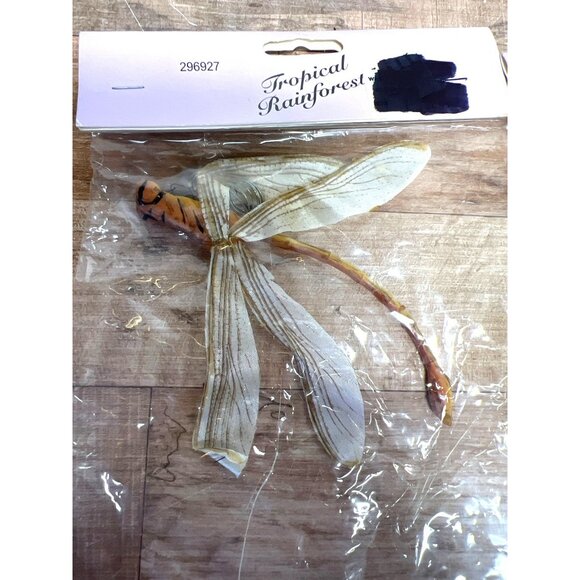 Tropical Rainforest Dragonfly Ornaments Assorted Colors Set Of 7 Crafting - Picture 2 of 6